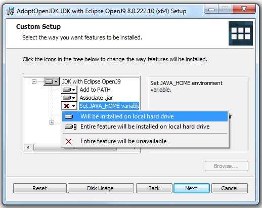 OpenJDK custom install image 2